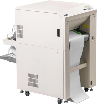 Endlos-Laserdrucker Microplex SOLID 60E-2 mit eingelegtem Endlospapier