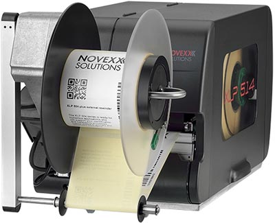 Etikettendrucker NOVEXX XLP 514 mit externem Rewinder